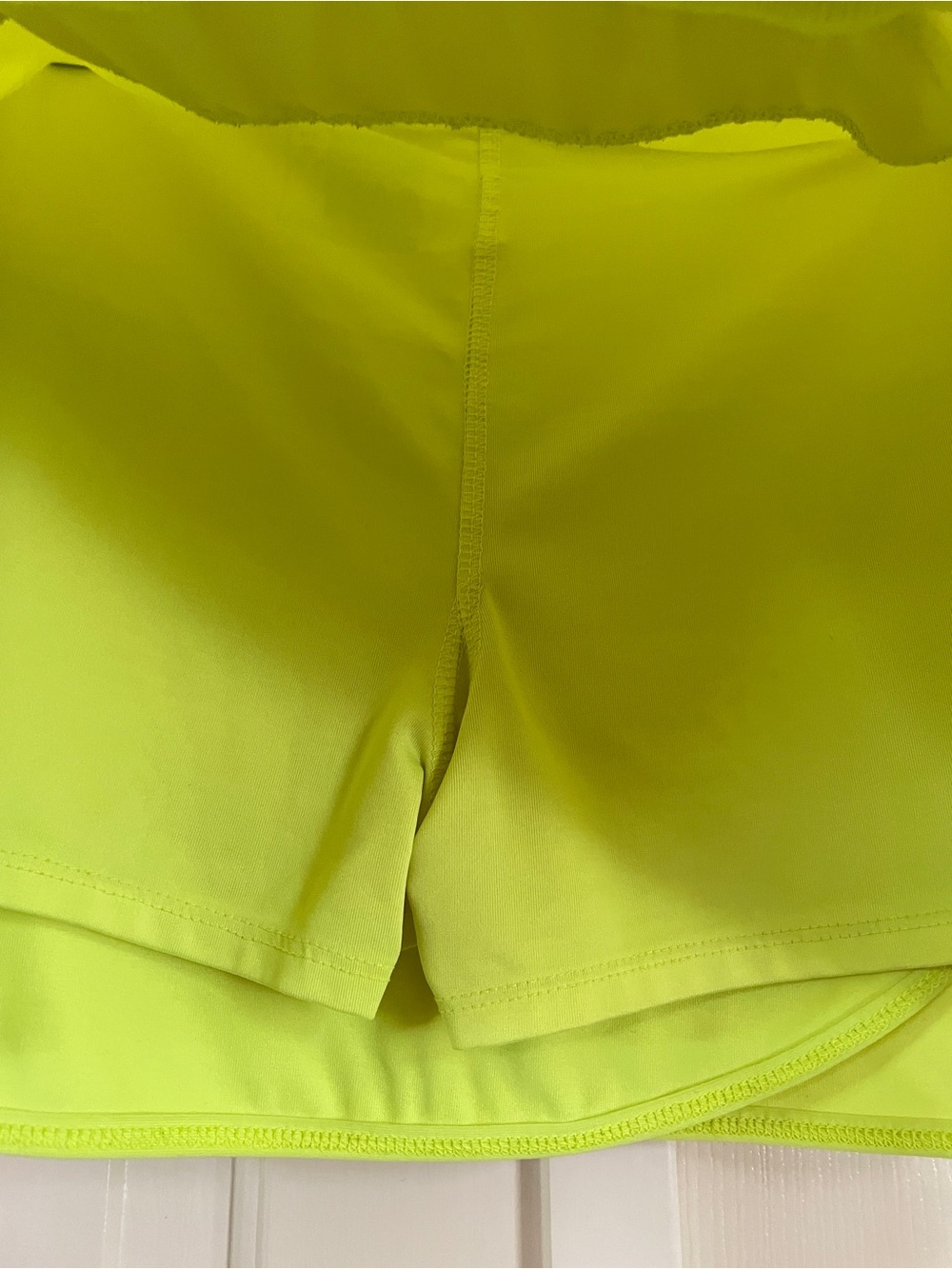 Lucky in Love Neon Lime Tennis Pickleball Skort Skirt, Tiered Layers, Sz Medium - Picture 9 of 9